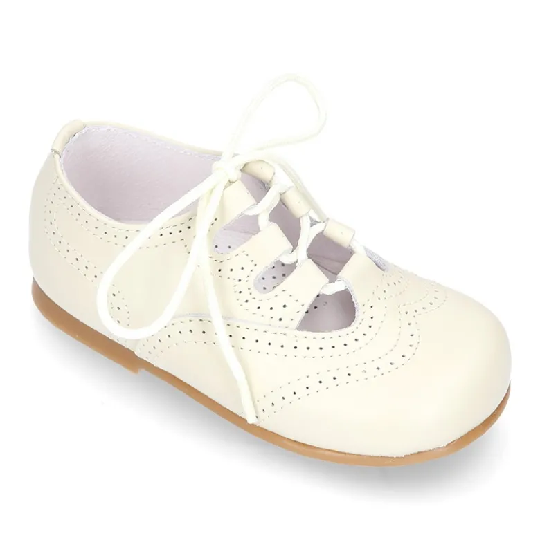 Zapatito niños tipo inglesito clásico en piel NAPA.