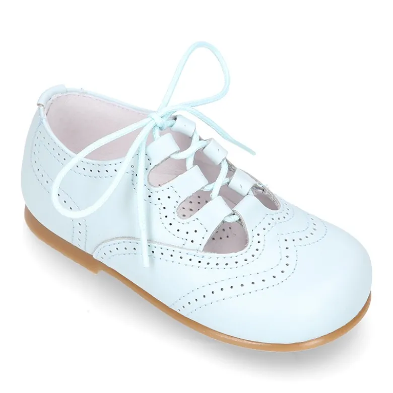 Zapatito niños tipo inglesito clásico en piel NAPA.