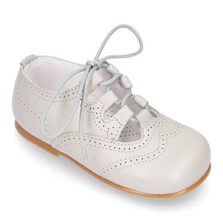 Zapatito niños tipo inglesito clásico en piel NAPA.