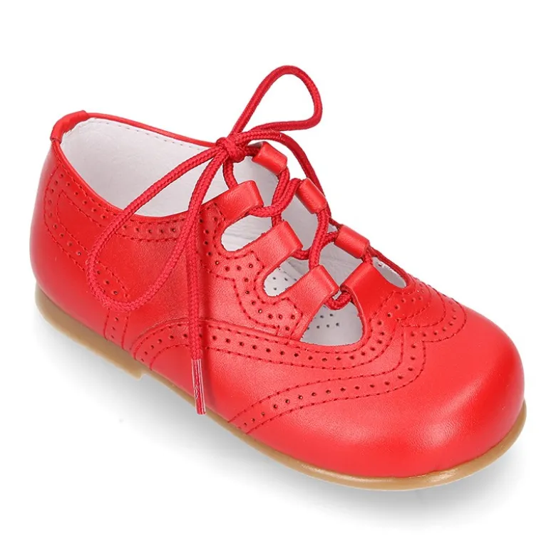 Zapatito niños tipo inglesito clásico en piel NAPA.