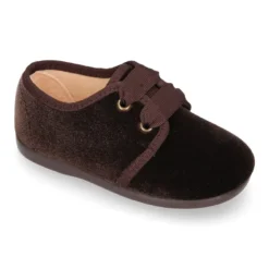 Zapatito niño tipo Blucher en terciopelo.