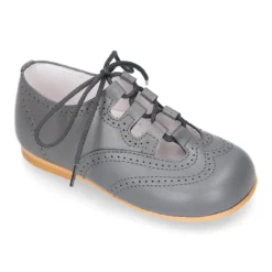 Zapatito niño tipo INGLÉS estilizado sin lengüeta en piel.