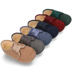 Zapatito tipo Blucher con lazos en Serratex para peques.