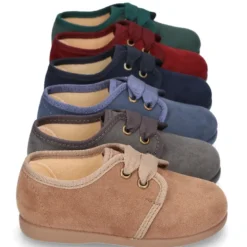 Zapatito tipo Blucher con lazos en Serratex para peques.