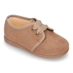 Zapatito tipo Blucher con lazos en Serratex para peques.