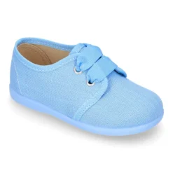Zapatito tipo Blucher en algodón de vestir para peques.