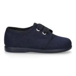 Zapatito tipo Blucher en algodón de vestir para peques.