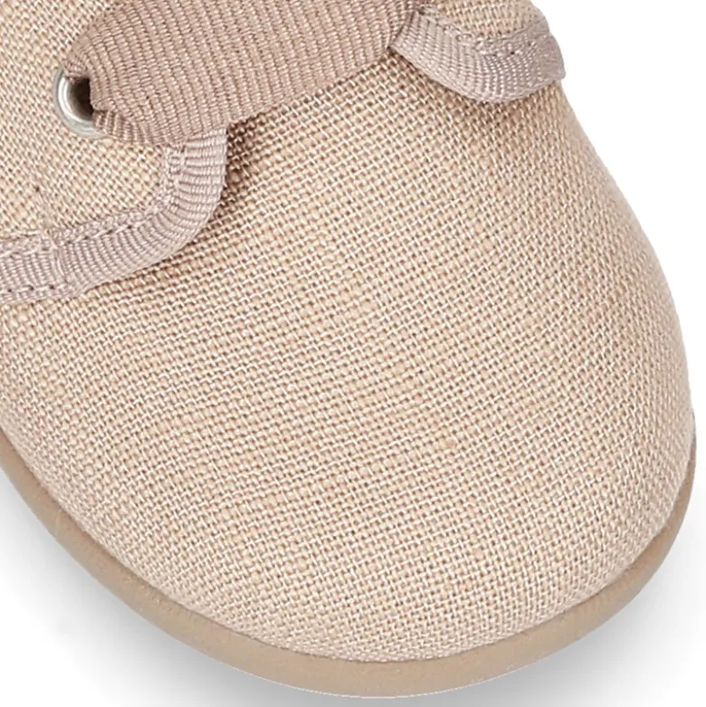 Zapatito tipo Blucher en algodón de vestir para peques.