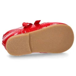 Zapatito tipo Blucher en piel charol ROJO.