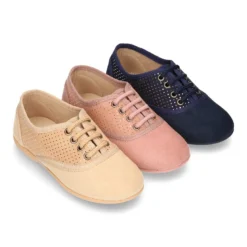 Zapatito tipo Blucher en Serratex combinado MIL PUNTOS.