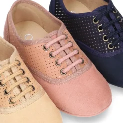 Zapatito tipo Blucher en Serratex combinado MIL PUNTOS.