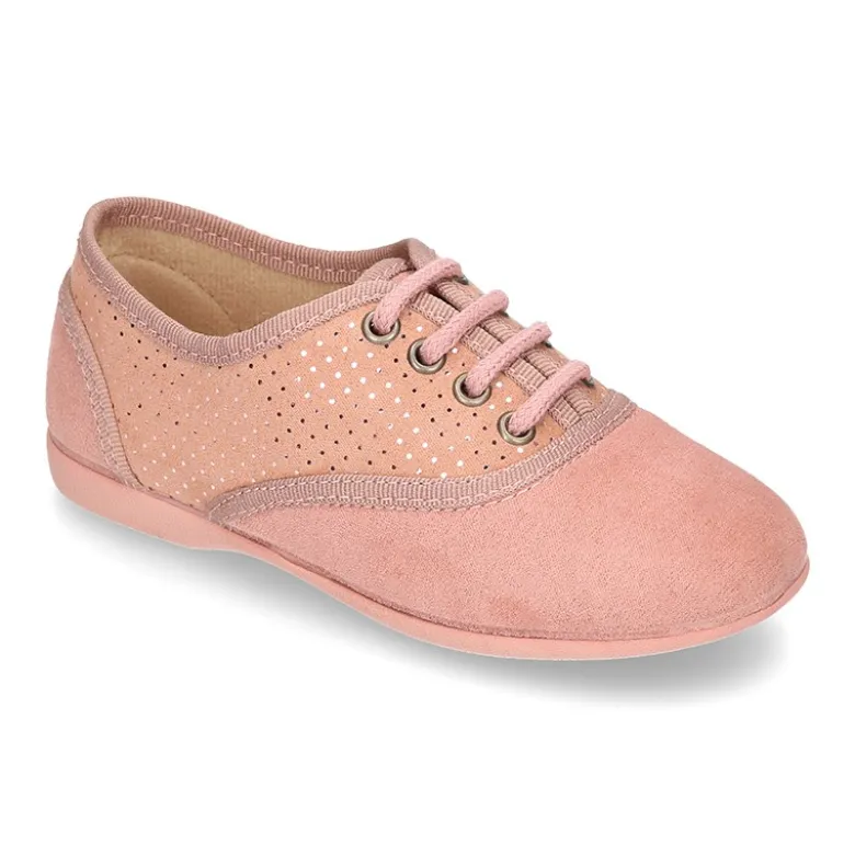 Zapatito tipo Blucher en Serratex combinado MIL PUNTOS.