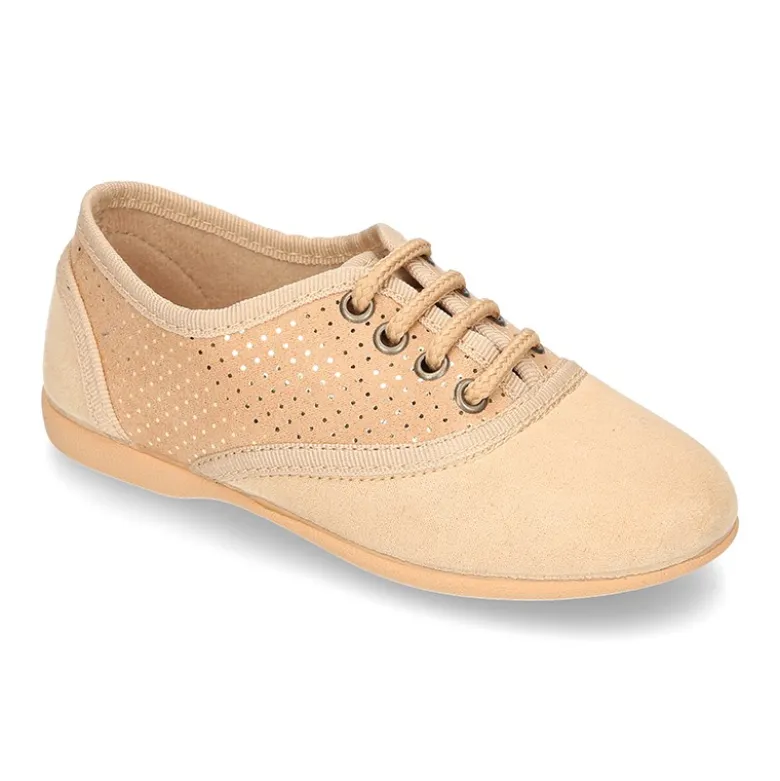 Zapatito tipo Blucher en Serratex combinado MIL PUNTOS.