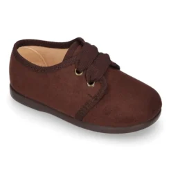 Zapatito tipo Blucher niños con lazos en Serratex colores de temporada.
