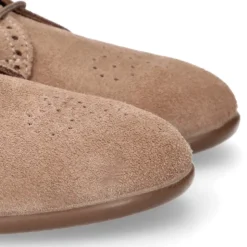 Zapatito tipo Blucher Niños en piel serraje con PICADOS.