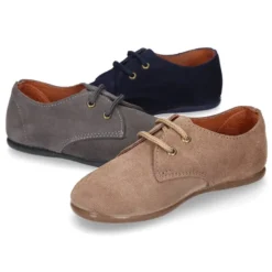 Zapatito tipo Blucher Niño y Niña en piel serraje.
