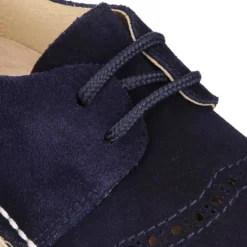 Zapatito tipo blucher primavera con picados en serraje.