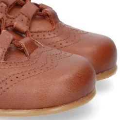 Zapatito tipo INGLÉS niños en piel napa suave CUERO.