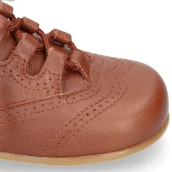Zapatito tipo INGLÉS niños en piel napa suave CUERO.
