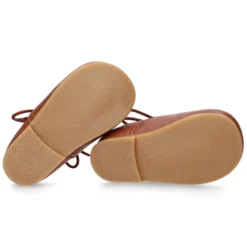 Zapatito tipo INGLÉS niños en piel napa suave CUERO.