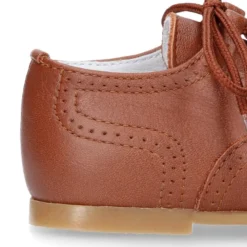 Zapatito tipo INGLÉS niños en piel napa suave CUERO.