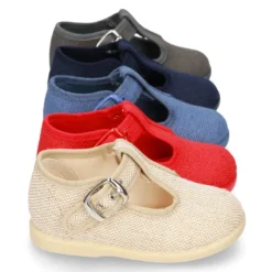 Zapatito tipo Pepito en LINO para peques.