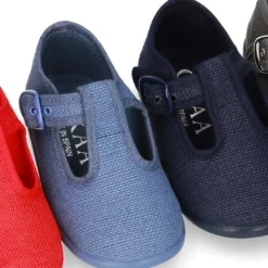 Zapatito tipo Pepito en LINO para peques.