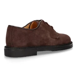 Zapato colegial Niño tipo Blucher con cordones en piel lisa Serraje.