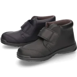 Zapato colegial niño tipo Botita sin cordones en piel lavable.