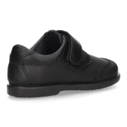 Zapato colegial tipo Blucher sin cordones y con puntera en piel lavable para peques.