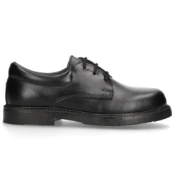 Zapato colegial tipo Blucher con cordones en piel lisa Boxcalf.