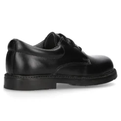 Zapato colegial tipo Blucher con cordones en piel lisa Boxcalf.