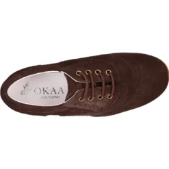 Zapato de vestir tipo blucher con picados en PIEL serraje.