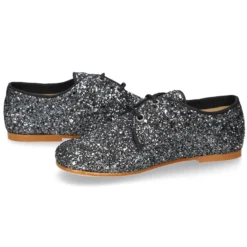 Zapato Niña tipo Blucher estilizado en GLITTER.