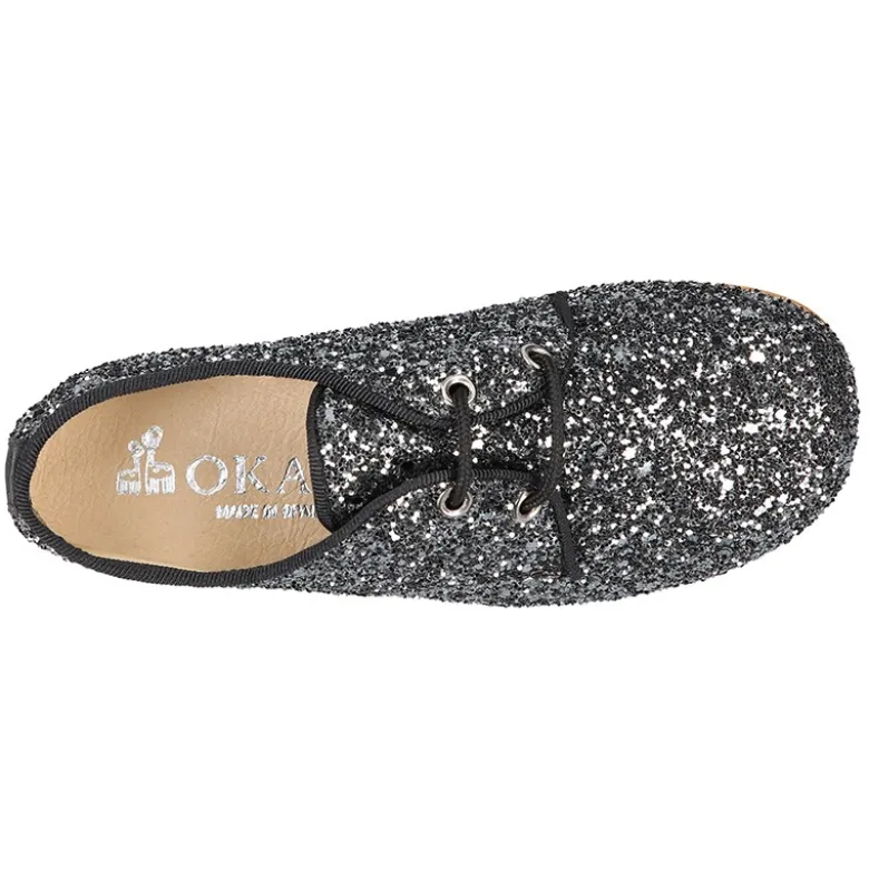 Zapato Niña tipo Blucher estilizado en GLITTER.