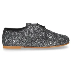 Zapato Niña tipo Blucher estilizado en GLITTER.