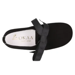 Zapato Niños tipo Blucher estilizado en piel ANTE NEGRO.