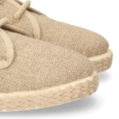 Zapato niño tipo Bamba en LINO con cordones y suela alpargata.