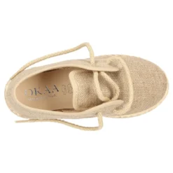 Zapato niño tipo Bamba en LINO con cordones y suela alpargata.