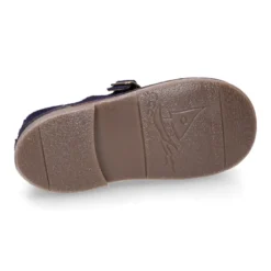 Zapato Niño tipo Blucher con hebilla en piel Serraje.
