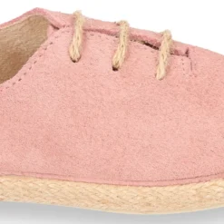 Zapato o Alpargata niños tipo Blucher con cordones en serraje.