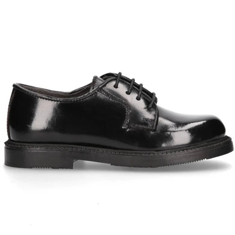 Zapato tipo blucher con cordones en piel antik