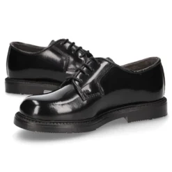 Zapato tipo blucher con cordones en piel antik