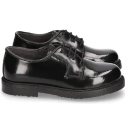 Zapato tipo blucher con cordones en piel antik