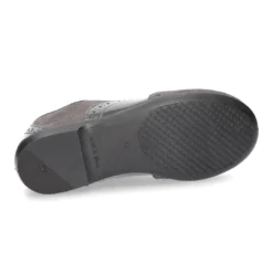 Zapato tipo Blucher niña combinado con lazos en piel serraje y charol.