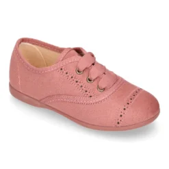 Zapato tipo BLUCHER niños en Serratex MAQUILLAJE con picados.