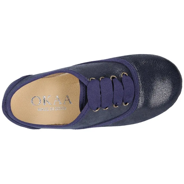 Zapato tipo BLUCHER niños en Serratex estampado.