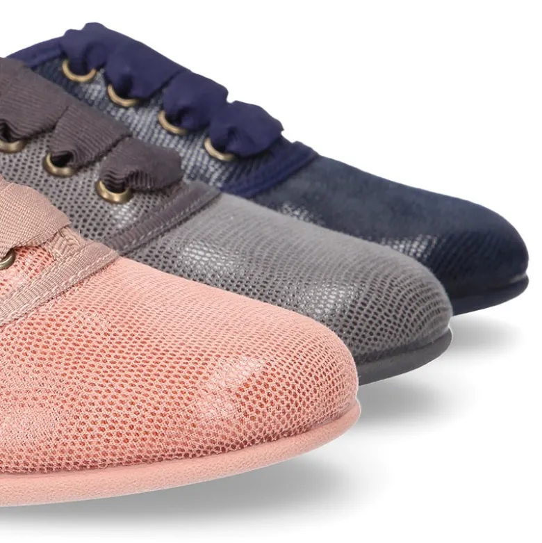 Zapato tipo BLUCHER niños en Serratex estampado.
