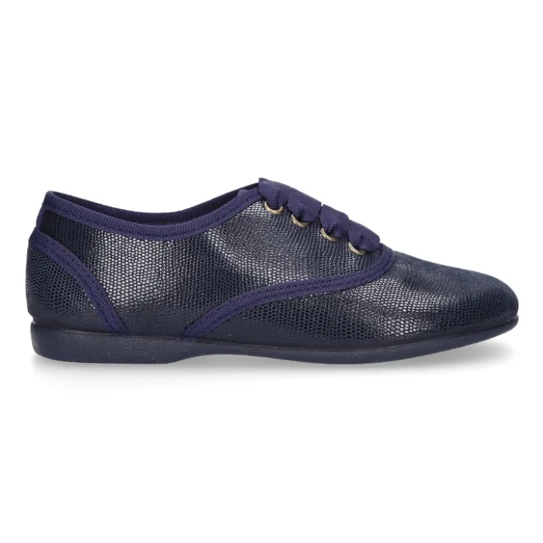 Zapato tipo BLUCHER niños en Serratex estampado.