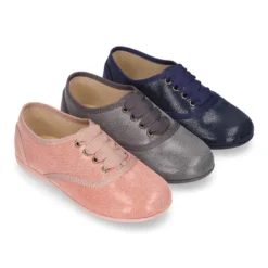 Zapato tipo BLUCHER niños en Serratex estampado.